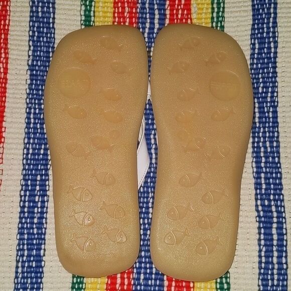 Esprit Kids Vintage Sandals Girls‎ Butterfly Green Sparkle Flip Flops Size 4 - Picture 4 of 6